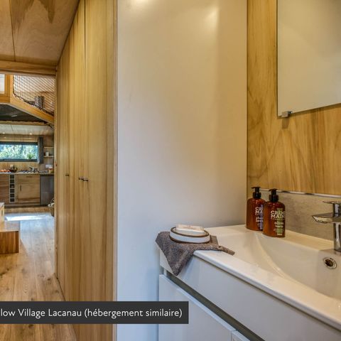 Accommodatie 4 personen - 2-slaapkamer mezzanine Tiny House met uitzicht op de rivier voor 4 personen