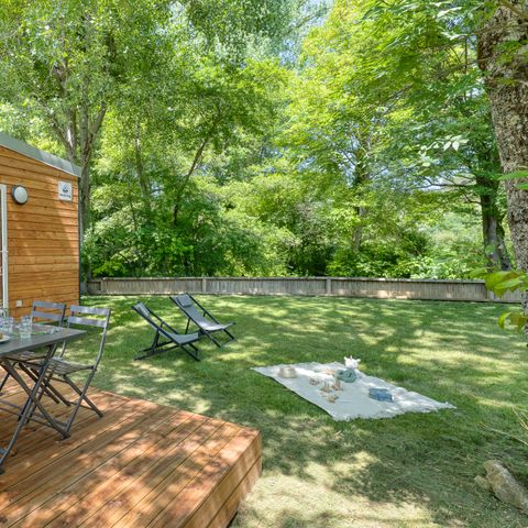 Accommodatie 4 personen - Tiny House 2 slaapkamers + Slow Box met uitzicht op de rivier voor 4 personen