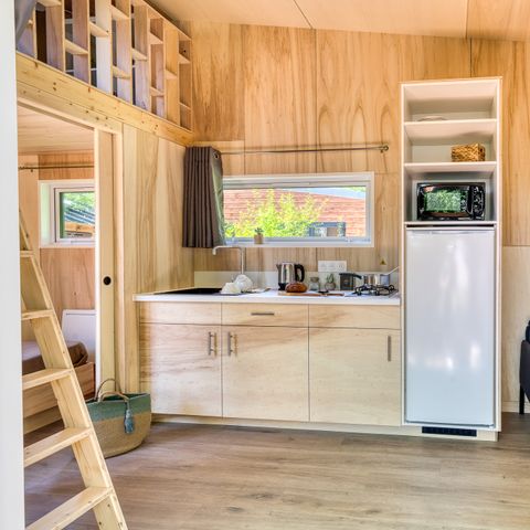 Alojamiento 4 personas - Tiny House 2 dormitorios + Slow Box con vistas al río capacidad para 4 personas