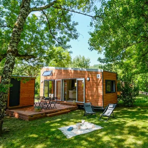 Accommodatie 4 personen - Tiny House 2 slaapkamers + Slow Box met uitzicht op de rivier voor 4 personen