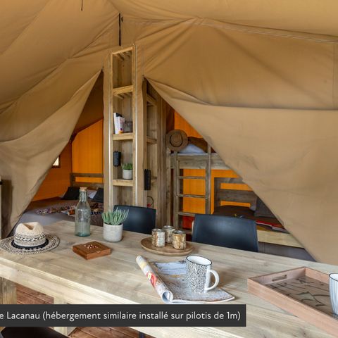 TENDA IN TELA E LEGNO 5 persone - Lodge Nature sur pilotis 5 pers.