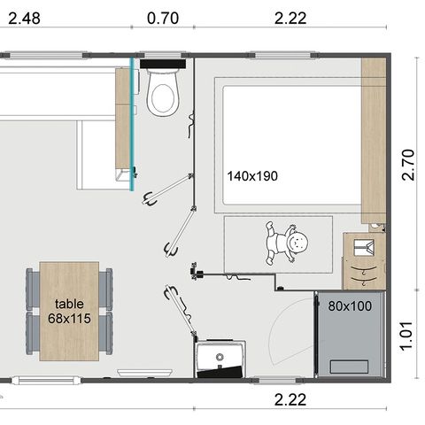 Mobile home 4 persons - Superior 2 bedrooms