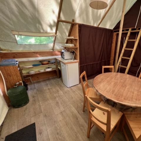 CANVAS AND WOOD TENT 6 people - Cabane Acacia