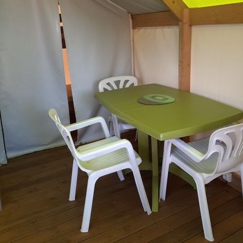 TENTE TOILE ET BOIS 4 personnes - TENTE SAHARI 2 CH 4 pers 1/4 pers