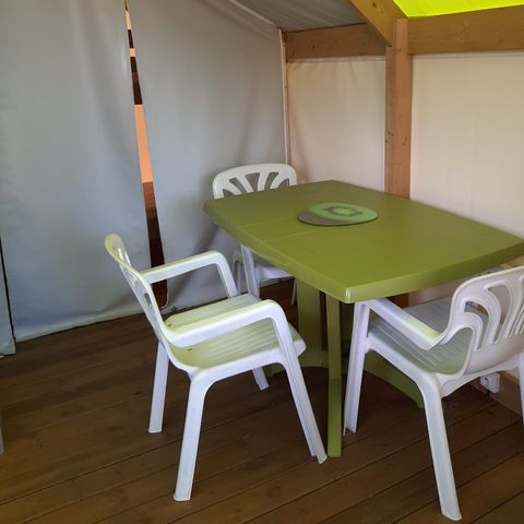 TIENDA DE LONA Y MADERA 4 personas - TENTE SAHARI 2 CH 4 pers 1/4 pers