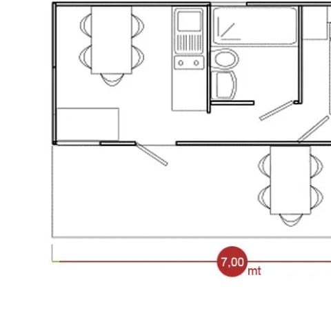 BUNGALOW 2 personnes - 2 personnes avec lit bébé