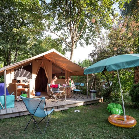 Canvas and wooden tent 4 persons - Ponza tent