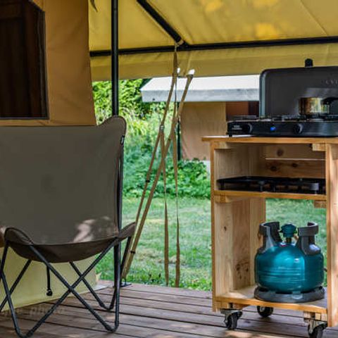 Canvas and wooden tent 4 persons - Ponza tent