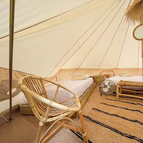 Tent van canvas en hout 4 personen - Familie Marfil (1R 4P)