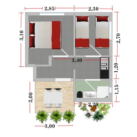 BUNGALOW 4 persone - Bungalow 4 persone