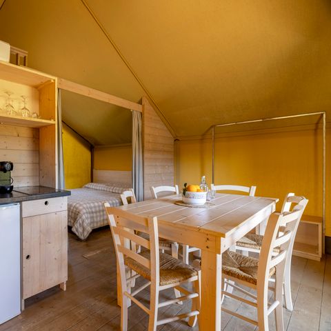 Tente en toile et en bois 2 personnes - Tente Safari Glamping