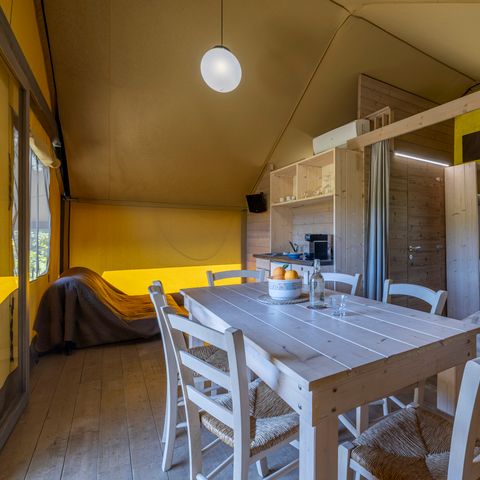 Tente en toile et en bois 2 personnes - Tente Safari Glamping