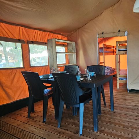 TENTE TOILE ET BOIS 6 personnes - Tente safari