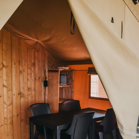 SafariZelt 4 Personen - einschließlich sanitärer Einrichtungen