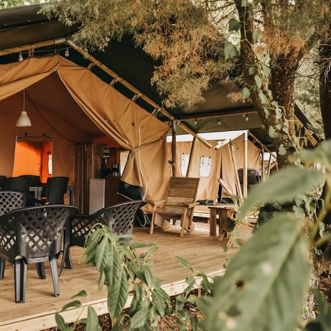TENTE TOILE ET BOIS 6 personnes - Camping Luna del Monte - Tente Safari 6 personnes
