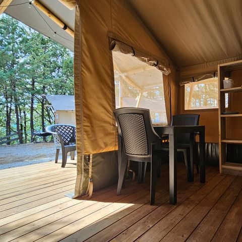 TENTE TOILE ET BOIS 4 personnes - Camping Luna del Monte - Tente Safari 4 personnes