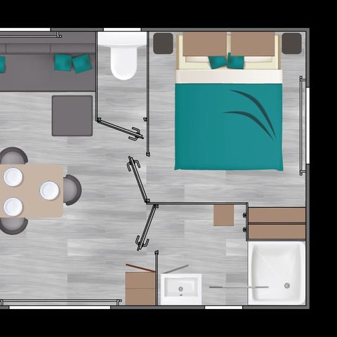 MOBILHOME 4 personnes - Mobil home Confort 30m² - Pas d'animal