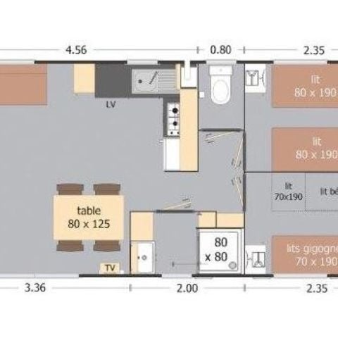 MOBILHOME 6 personas - Elite