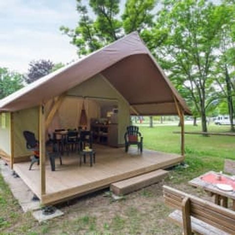 Tente en toile et en bois 5 personnes - Tente Wood 5p 2ch **
