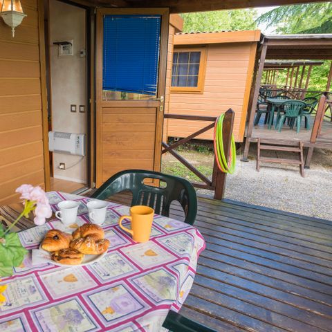 Stacaravan 4 personen - houtachtig