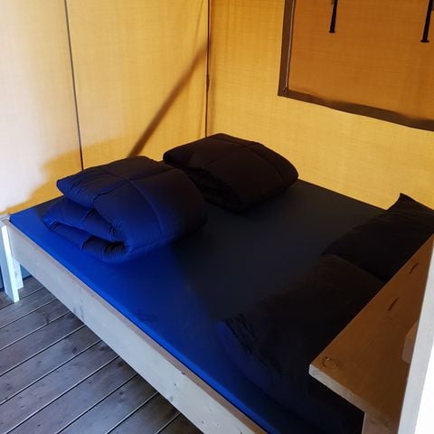 TIENDA DE LONA Y MADERA 4 personas - incluidas las instalaciones sanitarias