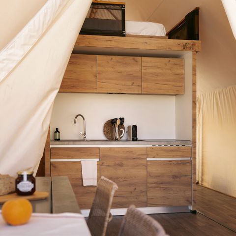 Canvas and wooden tent 6 persons - GLAMPING FAMILY