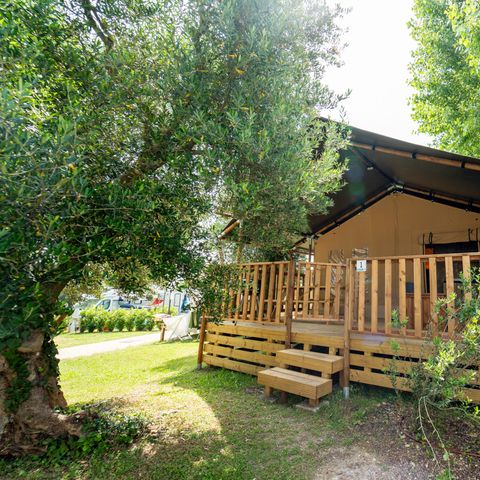 Tente en toile et en bois 4 personnes - Tente Safari