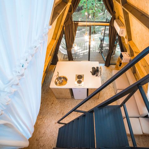 Canvas and wooden tent 4 persons - A Luxury