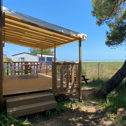 Casa mobile 6 persone - Nido vista stagno -33m²-3 camere da letto