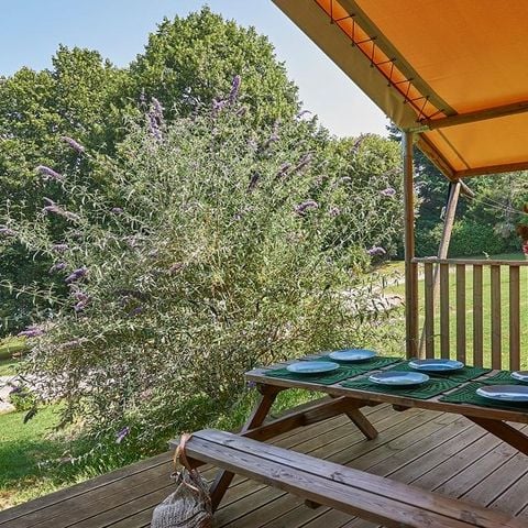 Tente en toile et en bois 5 personnes - Tente Glamping Safari - 2 chambres - 5*