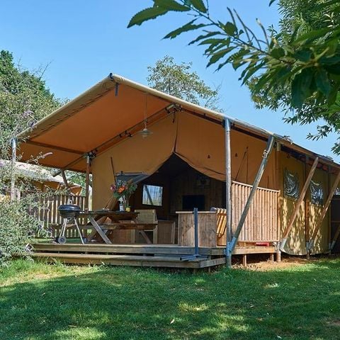 Tente en toile et en bois 5 personnes - Tente Glamping Safari - 2 chambres - 5*