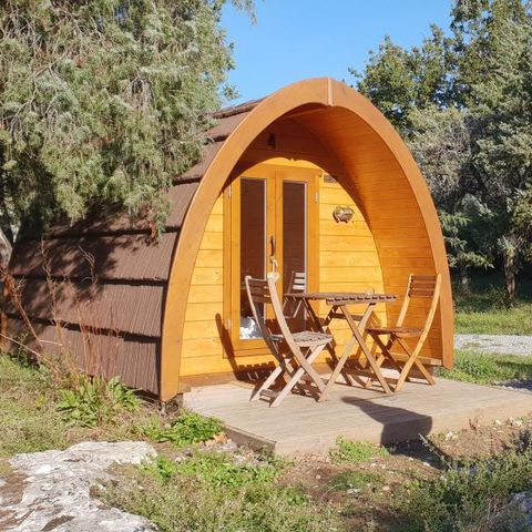 Accommodatie 2 personen - Le POD: de 100% natuurhut / met ontbijt / 2 personen inbegrepen / privé spa optioneel