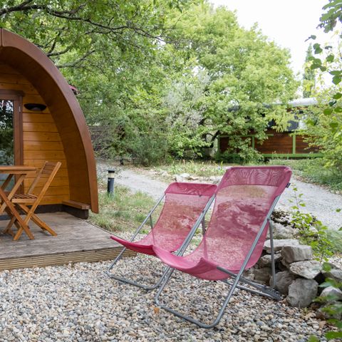 Accommodatie 2 personen - Le POD: de 100% natuurhut / met ontbijt / 2 personen inbegrepen / privé spa optioneel