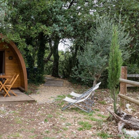 Accommodatie 2 personen - Le POD: de 100% natuurhut / met ontbijt / 2 personen inbegrepen / privé spa optioneel