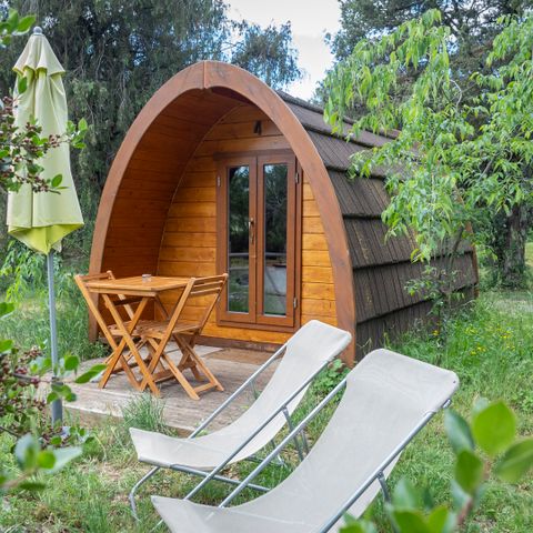 Accommodatie 2 personen - Le POD: de 100% natuurhut / met ontbijt / 2 personen inbegrepen / privé spa optioneel
