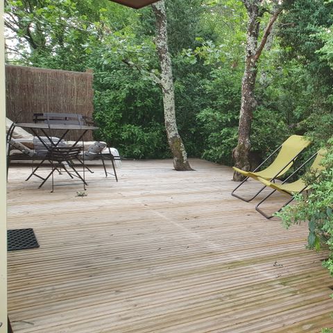 Chalet 6 personen - Sam's hut met airconditioning (klein familiehuis, privé spa op het terras) / 5 personen inbegrepen