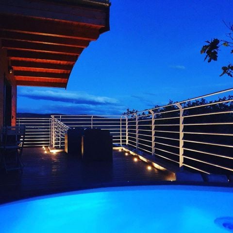 Lodge 2 personen - Cabane Lodge mit Frühstück und privatem Spa auf der Terrasse