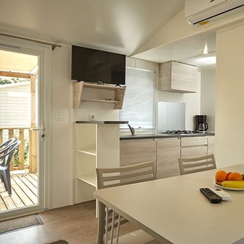 STACARAVAN 4 personen - Mobile-home | Comfort XL | 2 slaapkamers | 4 pers | Verhoogd terras | Airconditioning | TV