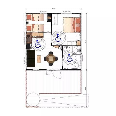 Chalet 4 persons - PMR Origan 3 Rooms