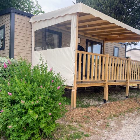 Stacaravan 6 personen - MH 2BED PREMIUM - HALFOVERDEKT TERRAS