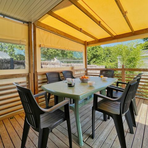 Mobilheim 6 personen - 3ZI - INTEGRIERTE UND ÜBERDACHTE TERRASSE