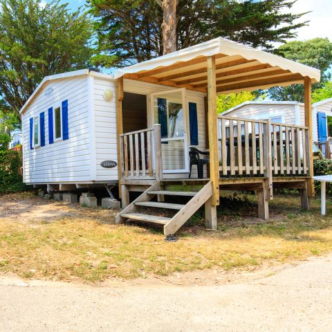 Stacaravan 2 personen - 1BED - OVERDEKT TERRAS