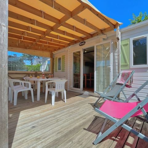 Stacaravan 6 personen - 3BED VINTAGE - SEMI-OVERDEKT TERRAS