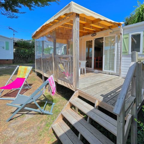 Stacaravan 6 personen - 3BED VINTAGE - SEMI-OVERDEKT TERRAS