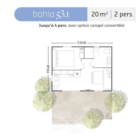 Mobilheim 2 Personen - MH 1CH PREMIUM TC mobile home 2026