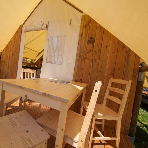 TENDA IN TELA E LEGNO 6 persone - Tenda SANPEI attrezzata