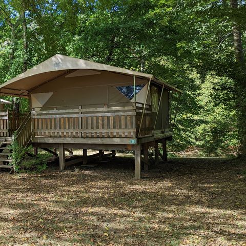 Tente en toile et en bois 5 personnes - INSOLITE LODGE sans sanitaires