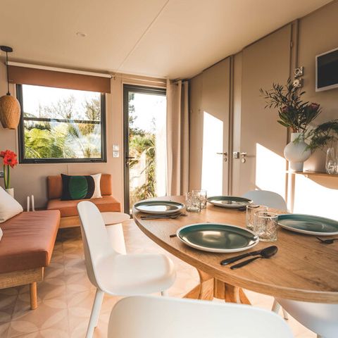 Stacaravan 4/6 personen - NIEUW Cottage - PREMIUM Clim - 2 slaapkamers - 1 badkamer