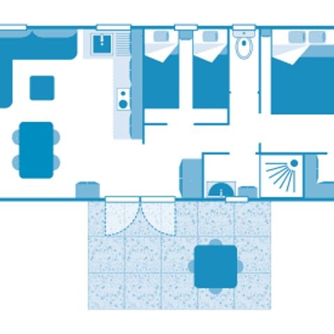 MOBILHOME 4 personnes - Cottage Ardéco 4p 2ch ****