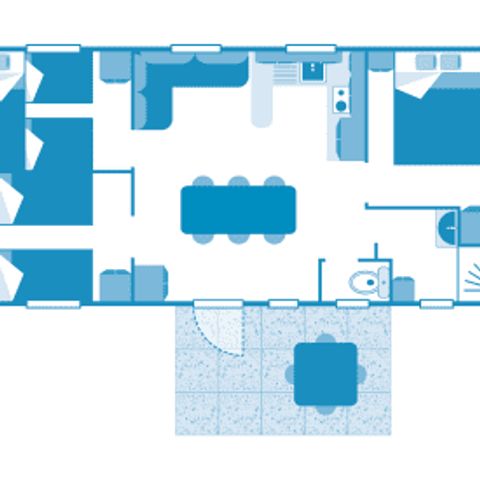 Mobile home 7 persons - Cottage 7p 3ch ** (in French)